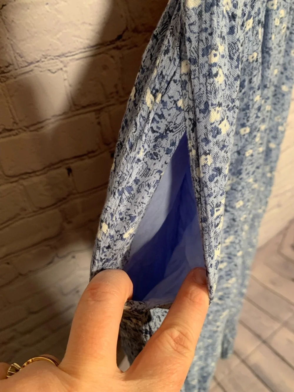 Abercrombie & Fitch Womens Sleeveless Floral Maxi Dress Blue Sz XSP Cottagecore